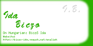 ida biczo business card